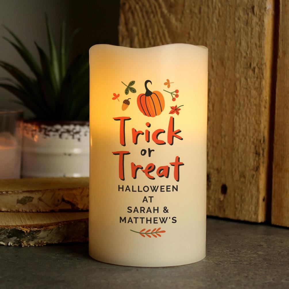 Personalised Trick or Treat LED Candle Extra Image 2